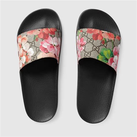 gucci bloom slides white|Gucci Bloom slides price.